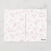  Roze Rozen Bloemen Denken aan jou Briefkaart (Achterkant)