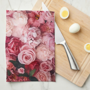 Roze Rozen Bloemen Elegant Meisjesachtig Theedoek