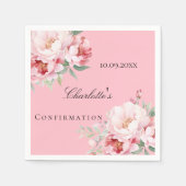 Roze rozen bloemen elegante Bevestiging Servet (Voorkant)