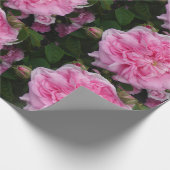 Roze  Rozen bloemen floreren Verpakking Cadeaupapier (Hoek)