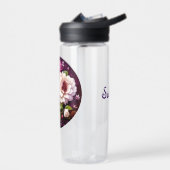 Roze Rozen Bloemen gepersonaliseerd Waterfles (Links)