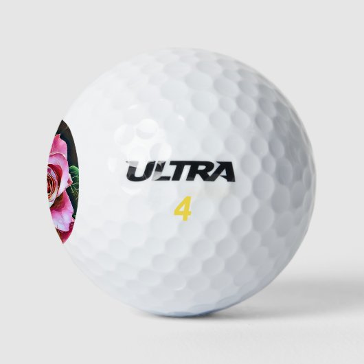 ROZE ROZEN BLOEMEN GOLFBALLEN (Logo)