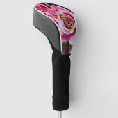 ROZE ROZEN BLOEMEN GOLFHEADCOVER (Schuin)