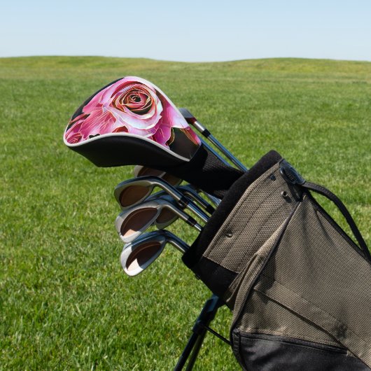 ROZE ROZEN BLOEMEN GOLFHEADCOVER (Insitu)
