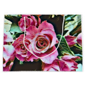 ROZE ROZEN BLOEMEN GROOT CADEAUZAKJE (Voorkant)