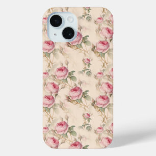 Roze Rozen Bloemen iPhone 15 Mobiele Telefoon Case