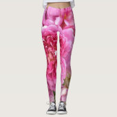 Roze rozen, bloemen leggings (Voorkant)