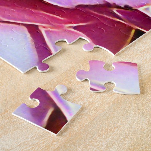 ROZE ROZEN BLOEMEN LEGPUZZEL (Zijkant)