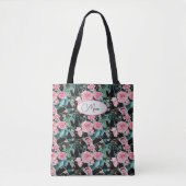 Roze Rozen bloemen Moeders tas (Voorkant)