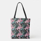 Roze  Rozen bloemen Moeders tas (Achterkant)