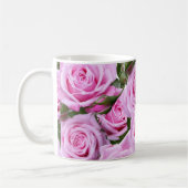 Roze Rozen Bloemen Mok (Links)