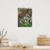 Roze rozen bloemen Natuur Cottage Garden Poster (Keuken)