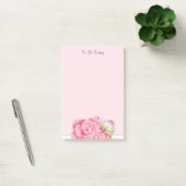 Roze rozen/bloemen om lijst te doen post-it® notes (Kantoor)