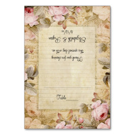 Roze rozen,  bloemen, op maat gemaakte plaats kaar kaart