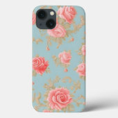 Roze Rozen Bloemen Patroon Case-Mate iPhone Case (Achterkant)
