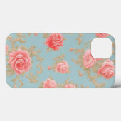 Roze Rozen Bloemen Patroon Case-Mate iPhone Case (Achterkant (horizontaal))