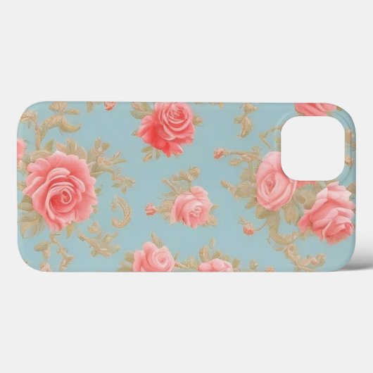 Roze Rozen Bloemen Patroon Case-Mate iPhone Case (Achterkant (horizontaal))