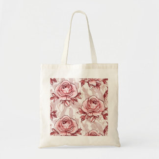 Roze Rozen Bloemen Patroon Tote Bag