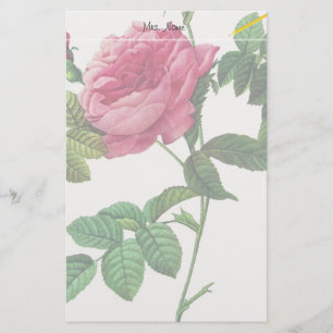 Roze rozen bloemen, Pierre Joseph Redouté Briefpapier