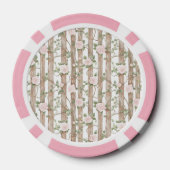 Roze Rozen Bloemen Poker Chips (Achterkant)