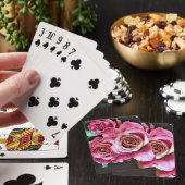 ROZE ROZEN BLOEMEN POKERKAARTEN (Insitu)