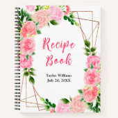 Roze Rozen Bloemen Recept Boek (Voorkant)