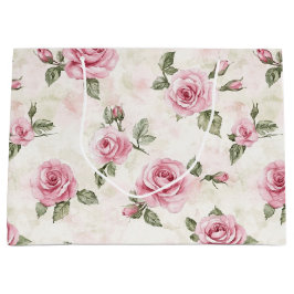 Roze Rozen Bloemen Romantische bruiloft Groot Cadeauzakje