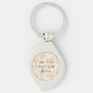 Roze Rozen Bloemen Sleutelhanger