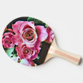 ROZE ROZEN BLOEMEN TAFELTENNISBATJE (Zijkant)