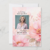 Roze Rozen Bloemen Viering van het Leven | FOTO Kaart (Achterkant)