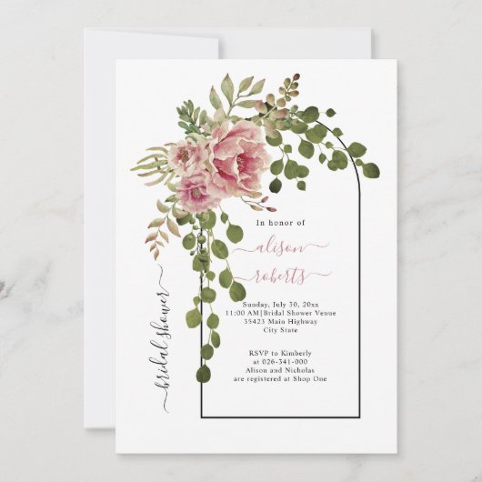 Roze rozen bloemen, vrijgezellenfeest voor trouwer kaart (Voorkant)