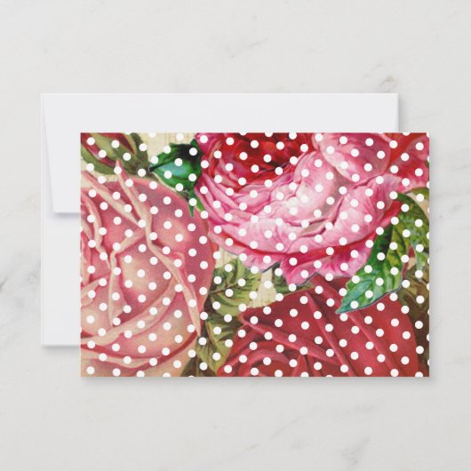 Roze rozen bloemenbruiloft RSVP-reactie RSVP Kaartje (Achterkant)