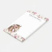 Roze Rozen Bloemensier Paard Strik Citaat Post-it® Notes (Schuin)