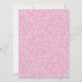 Roze Rozen Bloemensjabloon 75e Verjaardag Kaart (Achterkant)