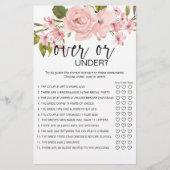 Roze Rozen Bloemenspel Game Over of Onder Flyer (Voorkant)