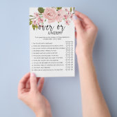Roze Rozen Bloemenspel Over of Onder Flyer (Hand)