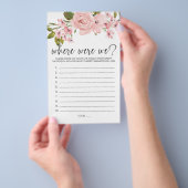 Roze Rozen Bloemenspel Waar Waren We Flyer (Hand)