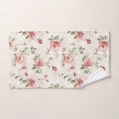Roze Rozen Bloemig  Bad Handdoek (Handdoek)