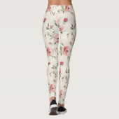 Roze Rozen Bloemig Leggings (Achterkant)