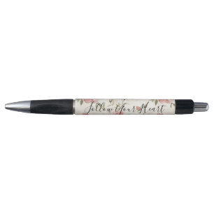 Roze Rozen Bloemig  Pen