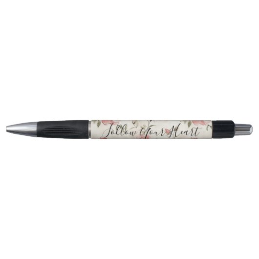 Roze Rozen Bloemig Pen (Voorkant)
