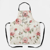 Roze Rozen Bloemig Schort (Voorkant)
