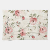 Roze Rozen Bloemig Theedoek (Horizontaal)