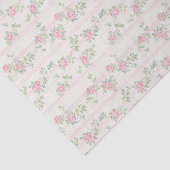 Roze Rozen Bloemig Tissuepapier (Detail)