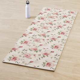 Roze Rozen Bloemig Yogamat
