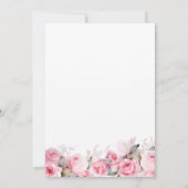 Roze Rozen Bloemige 60e Verjaardagsfeest Kaart (Achterkant)
