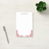 Roze Rozen Bloemige Elegante Persoonlijke Briefpap Post-it® Notes (Kantoor)