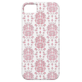 Roze rozen bloemige stijl damast patroon iPhone 11 hoesje