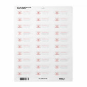Roze Rozen Bloemige Theepartij Etiket (Full Sheet)