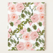 Roze Rozen Bloemige Trouwplanner Planner (Achterkant)